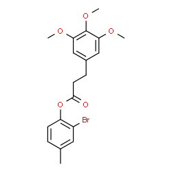 ChemSpider 2D Image | 2-Bromo-4-methylphenyl 3-(3,4,5-trimethoxyphenyl)propanoate | C19H21BrO5