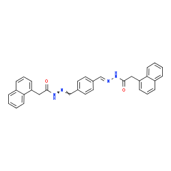 ChemSpider 2D Image | N',N''-[1,4-Phenylenedi(E)methylylidene]bis[2-(1-naphthyl)acetohydrazide] | C32H26N4O2