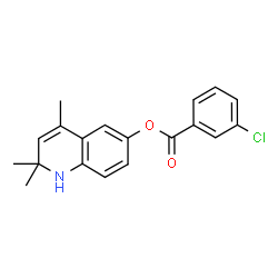 ChemSpider 2D Image | 2,2,4-Trimethyl-1,2-dihydro-6-quinolinyl 3-chlorobenzoate | C19H18ClNO2