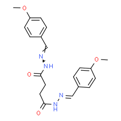 ChemSpider 2D Image | N'~1~,N'~4~-Bis[(E)-(4-methoxyphenyl)methylene]succinohydrazide | C20H22N4O4