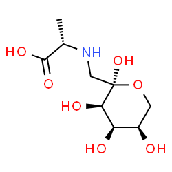 ChemSpider 2D Image | 1-{[(1S)-1-Carboxylatoethyl]ammonio}-1-deoxy-beta-D-psicopyranose | C9H17NO7