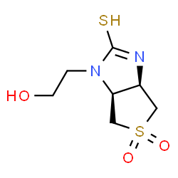 ChemSpider 2D Image | (3aR,6aS)-1-(2-Hydroxyethyl)tetrahydro-1H-thieno[3,4-d]imidazole-2(3H)-thione 5,5-dioxide | C7H12N2O3S2