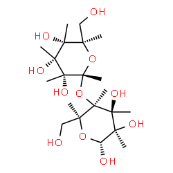 ChemSpider 2D Image | (2R,3R,4S,5S,6S)-6-(Hydroxymethyl)-3,4,5,6-tetramethyl-5-{[(2R,3R,4R,5S,6R)-3,4,5-trihydroxy-6-(hydroxymethyl)-2,3,4,5,6-pentamethyltetrahydro-2H-pyran-2-yl]oxy}tetrahydro-2H-pyran-2,3,4-triol (non-pr
eferred name) | C21H40O11