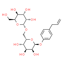 ChemSpider 2D Image | 4-Allylphenyl 6-O-alpha-L-gulopyranosyl-alpha-L-gulopyranoside | C21H30O11