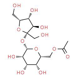 ChemSpider 2D Image | beta-D-Sorbofuranosyl 6-O-acetyl-beta-D-talopyranoside | C14H24O12