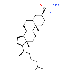ChemSpider 2D Image | (3beta,8alpha,9beta)-Cholest-5-ene-3-carbohydrazide | C28H48N2O