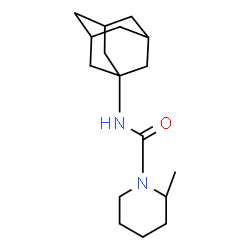 ChemSpider 2D Image | (2S)-N-[(3R,5R,7R)-Adamantan-1-yl]-2-methyl-1-piperidinecarboxamide | C17H28N2O