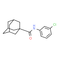 ChemSpider 2D Image | (3s,5s,7s)-N-(3-Chlorophenyl)-1-adamantanecarboxamide | C17H20ClNO