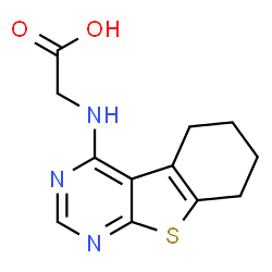 ChemSpider 2D Image | N-(5,6,7,8-tetrahydro[1]benzothieno[2,3-d]pyrimidin-4-yl)glycine | C12H13N3O2S