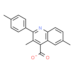 ChemSpider 2D Image | 3,6-Dimethyl-2-(4-methylphenyl)-4-quinolinecarboxylate | C19H16NO2