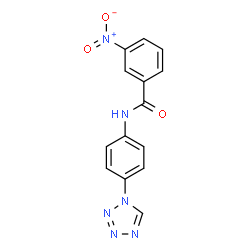 ChemSpider 2D Image | 3-Nitro-N-[4-(1H-tetrazol-1-yl)phenyl]benzamide | C14H10N6O3
