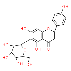 ChemSpider 2D Image | (6R)-2,6-Anhydro-6-[(2R)-5,7-dihydroxy-2-(4-hydroxyphenyl)-4-oxo-3,4-dihydro-2H-chromen-6-yl]-L-altritol | C21H22O10
