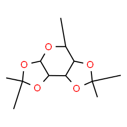 ChemSpider 2D Image | (3aR,5R,5aS,8aR,8bR)-2,2,5,7,7-Pentamethyltetrahydro-3aH-bis[1,3]dioxolo[4,5-b:4',5'-d]pyran (non-preferred name) | C12H20O5