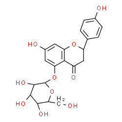ChemSpider 2D Image | (2R)-7-Hydroxy-2-(4-hydroxyphenyl)-4-oxo-3,4-dihydro-2H-chromen-5-yl beta-D-mannopyranoside | C21H22O10