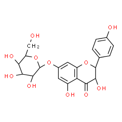 ChemSpider 2D Image | (2R,3S)-3,5-Dihydroxy-2-(4-hydroxyphenyl)-4-oxo-3,4-dihydro-2H-chromen-7-yl alpha-L-gulopyranoside | C21H22O11