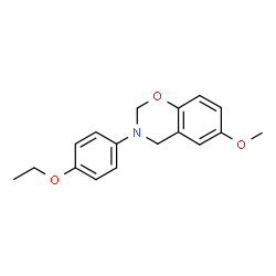 ChemSpider 2D Image | 3-(4-Ethoxyphenyl)-6-methoxy-3,4-dihydro-2H-1,3-benzoxazine | C17H19NO3