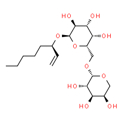 ChemSpider 2D Image | (3R)-1-Octen-3-yl 6-O-beta-D-arabinopyranosyl-alpha-L-galactopyranoside | C19H34O10