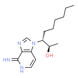 ChemSpider 2D Image | (2R,3R)-3-(4-Amino-1H-imidazo[4,5-c]pyridin-1-yl)-2-nonanol | C15H24N4O