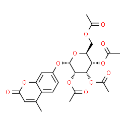 ChemSpider 2D Image | 4-Methyl-2-oxo-2H-chromen-7-yl 2,3,4,6-tetra-O-acetyl-alpha-L-allopyranoside | C24H26O12