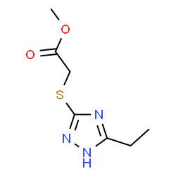 ChemSpider 2D Image | Methyl [(5-ethyl-1H-1,2,4-triazol-3-yl)sulfanyl]acetate | C7H11N3O2S