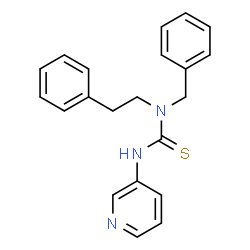 ChemSpider 2D Image | 1-Benzyl-1-(2-phenylethyl)-3-(3-pyridinyl)thiourea | C21H21N3S
