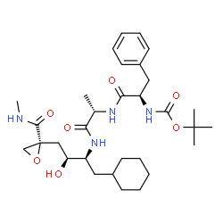 ChemSpider 2D Image | 5,6-Anhydro-1-cyclohexyl-1,2,4-trideoxy-5-(methylcarbamoyl)-2-[(N-{[(2-methyl-2-propanyl)oxy]carbonyl}-D-phenylalanyl-L-alanyl)amino]-L-arabino-hexitol | C31H48N4O7