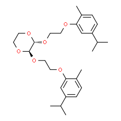 ChemSpider 2D Image | (2S,3S)-2,3-Bis[2-(5-isopropyl-2-methylphenoxy)ethoxy]-1,4-dioxane | C28H40O6