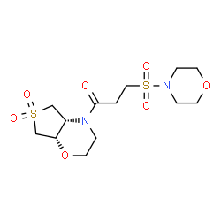 ChemSpider 2D Image | 1-[(4aR,7aS)-6,6-Dioxidohexahydro-4H-thieno[3,4-b][1,4]oxazin-4-yl]-3-(4-morpholinylsulfonyl)-1-propanone | C13H22N2O7S2