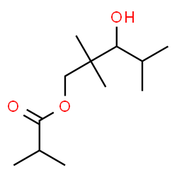 ChemSpider 2D Image | 3-hydroxy-2,2,4-trimethylpentyl isobutyrate | C12H24O3