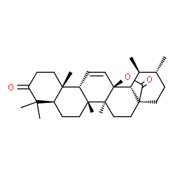 ChemSpider 2D Image | (9beta)-13,28-Epoxyurs-11-ene-3,28-dione | C30H44O3