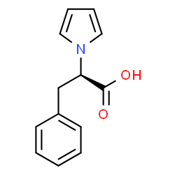 ChemSpider 2D Image | (2R)-3-Phenyl-2-(1H-pyrrol-1-yl)propanoic acid | C13H13NO2