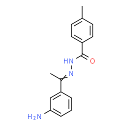 ChemSpider 2D Image | N'-[1-(3-Aminophenyl)ethylidene]-4-methylbenzohydrazide | C16H17N3O