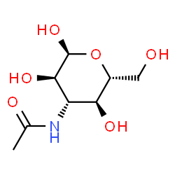ChemSpider 2D Image | 3-Acetamido-3-deoxy-alpha-D-glucopyranose | C8H15NO6