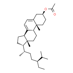 ChemSpider 2D Image | (3beta,9beta,17alpha,20S,24S)-Stigmasta-5,7-dien-3-yl acetate | C31H50O2