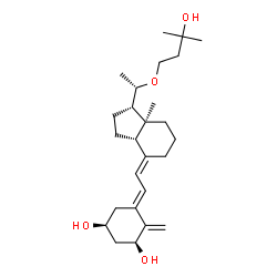 ChemSpider 2D Image | (1S,3S,5E,7E,9xi,20S)-20-(3-Hydroxy-3-methylbutoxy)-9,10-secopregna-5,7,10-triene-1,3-diol | C26H42O4