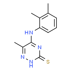 ChemSpider 2D Image | 5-[(2,3-dimethylphenyl)amino]-6-methyl-1,2,4-triazine-3-thiol | C12H14N4S