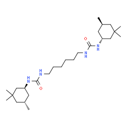 ChemSpider 2D Image | 3-[(1R,5S)-3,3,5-Trimethylcyclohexyl]-3-[6-({[(1S,5R)-3,3,5-trimethylcyclohexyl]carbamoyl}amino)hexyl]urea | C26H50N4O2