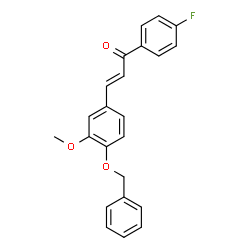 ChemSpider 2D Image | (2E)-3-[4-(Benzyloxy)-3-methoxyphenyl]-1-(4-fluorophenyl)-2-propen-1-one | C23H19FO3