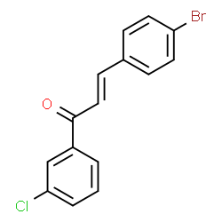 ChemSpider 2D Image | (2E)-3-(4-Bromophenyl)-1-(3-chlorophenyl)-2-propen-1-one | C15H10BrClO