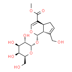 ChemSpider 2D Image | Methyl (1S,4aS,7aR)-1-(alpha-L-galactopyranosyloxy)-7-(hydroxymethyl)-1,4a,5,7a-tetrahydrocyclopenta[c]pyran-4-carboxylate | C17H24O10