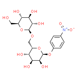 ChemSpider 2D Image | 4-Nitrophenyl 6-O-beta-L-glucopyranosyl-alpha-L-gulopyranoside | C18H25NO13
