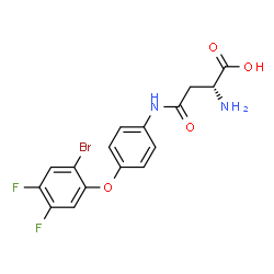 ChemSpider 2D Image | N-[4-(2-Bromo-4,5-difluorophenoxy)phenyl]-D-asparagine | C16H13BrF2N2O4