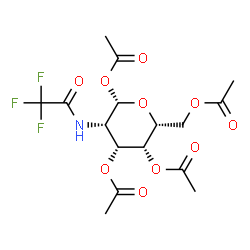 ChemSpider 2D Image | 1,3,4,6-Tetra-O-acetyl-2-deoxy-2-[(trifluoroacetyl)amino]-beta-D-talopyranose | C16H20F3NO10