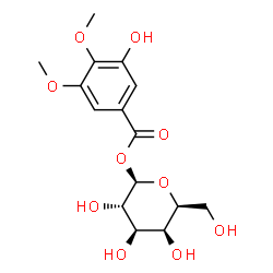 ChemSpider 2D Image | 1-O-(3-Hydroxy-4,5-dimethoxybenzoyl)-beta-L-galactopyranose | C15H20O10