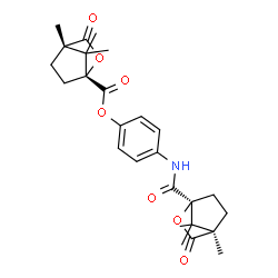 ChemSpider 2D Image | 4-({[(1S,4R)-4,7,7-Trimethyl-3-oxo-2-oxabicyclo[2.2.1]hept-1-yl]carbonyl}amino)phenyl (1R,4S)-4,7,7-trimethyl-3-oxo-2-oxabicyclo[2.2.1]heptane-1-carboxylate | C26H31NO7