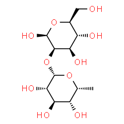 ChemSpider 2D Image | 2-O-(6-Deoxy-beta-D-idopyranosyl)-beta-L-mannopyranose | C12H22O10