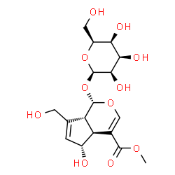 ChemSpider 2D Image | Methyl (1S,4aS,5R,7aR)-5-hydroxy-7-(hydroxymethyl)-1-(beta-L-talopyranosyloxy)-1,4a,5,7a-tetrahydrocyclopenta[c]pyran-4-carboxylate | C17H24O11