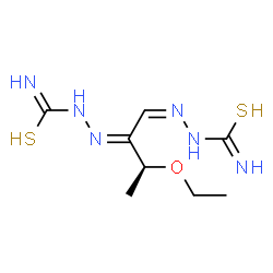 ChemSpider 2D Image | (2Z,2'E)-2,2'-[(1Z,2E,3S)-3-Ethoxy-1,2-butanediylidene]dihydrazinecarbothioamide | C8H16N6OS2