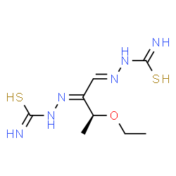 ChemSpider 2D Image | (2E,2'Z)-2,2'-[(1E,2Z,3S)-3-Ethoxy-1,2-butanediylidene]dihydrazinecarbothioamide | C8H16N6OS2