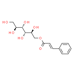 ChemSpider 2D Image | 1-O-[(2E)-3-Phenyl-2-propenoyl]-L-mannitol | C15H20O7